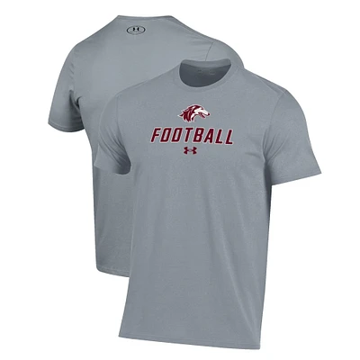 Men's Under Armour Grey Southern Illinois Salukis Football Performance T-Shirt