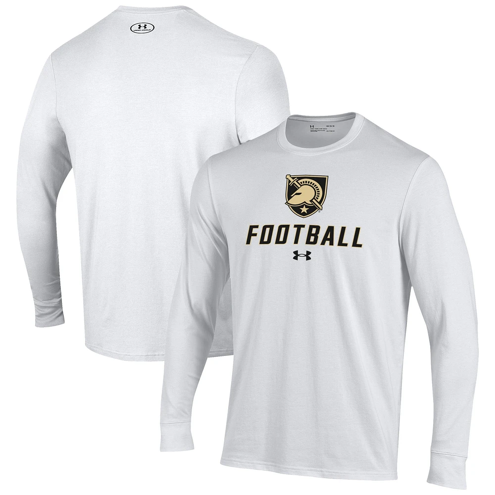 Men's Under Armour Army Black Knights Football Performance Long Sleeve T-Shirt