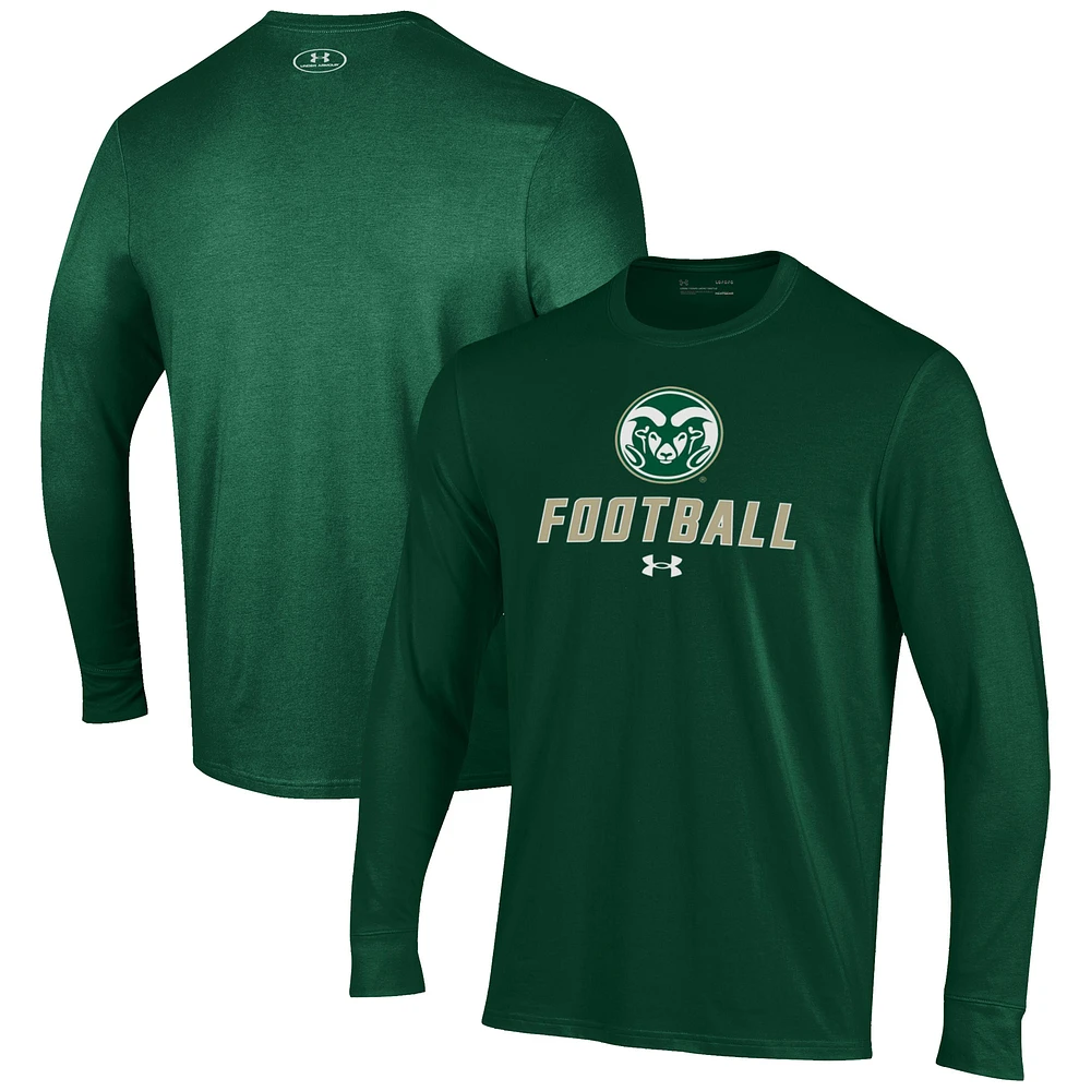 Men's Under Armour Colorado State Rams Football Performance Long Sleeve T-Shirt