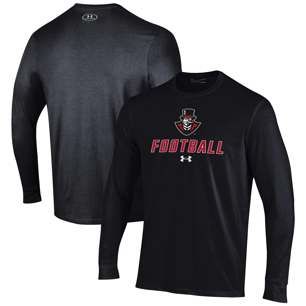 Men's Under Armour Austin Peay State Governors Football Performance Long Sleeve T-Shirt