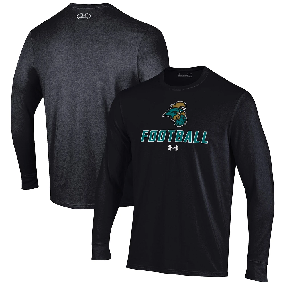 Men's Under Armour Coastal Carolina Chanticleers Football Performance Long Sleeve T-Shirt