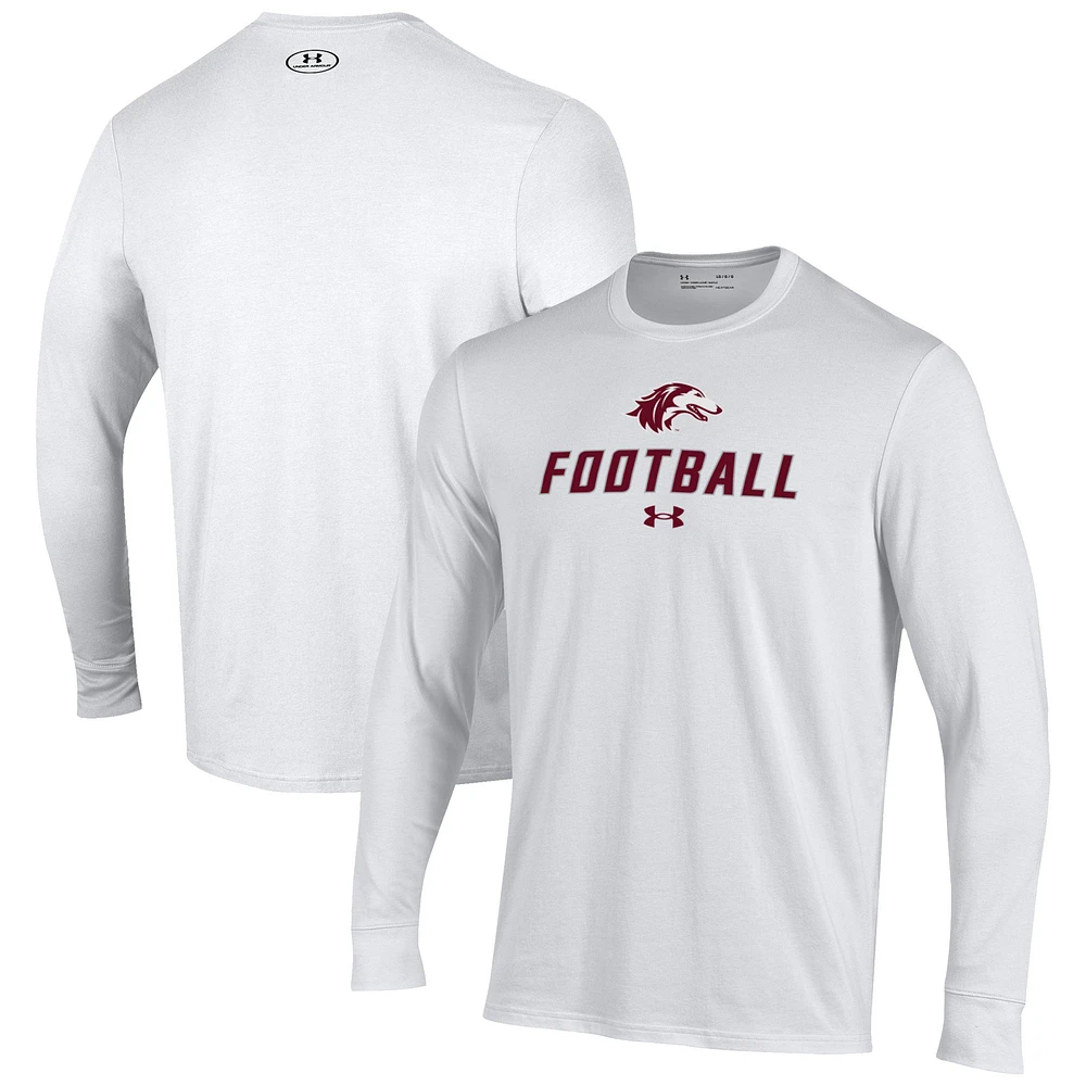 Men's Under Armour Southern Illinois Salukis Football Performance Long Sleeve T-Shirt