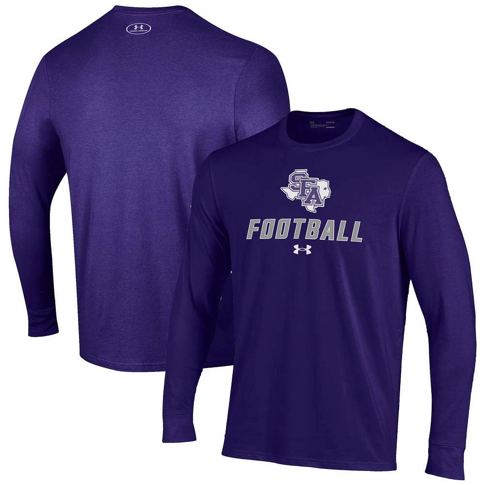 Men's Under Armour Stephen F Austin Lumberjacks Football Performance Long Sleeve T-Shirt