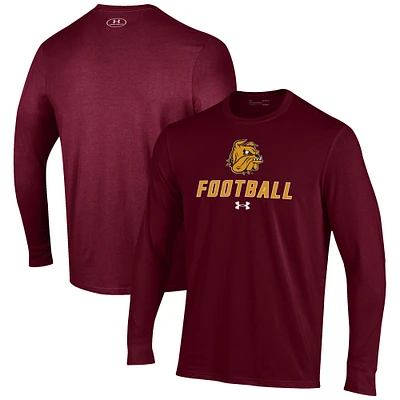 Men's Under Armour Maroon Minnesota Duluth Bulldogs Football Performance Long Sleeve T-Shirt