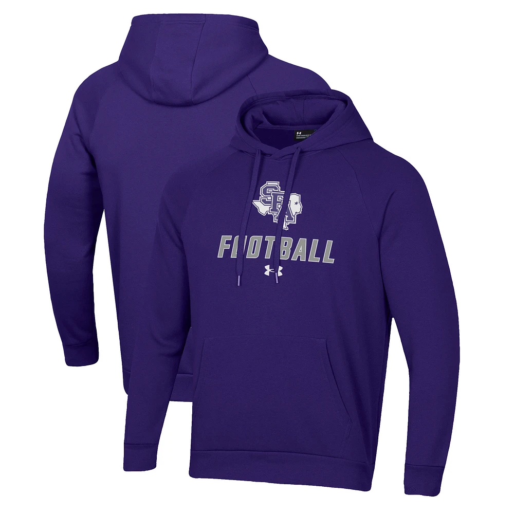Men's Under Armour Stephen F Austin Lumberjacks Football Rival Fleece Pullover Hoodie