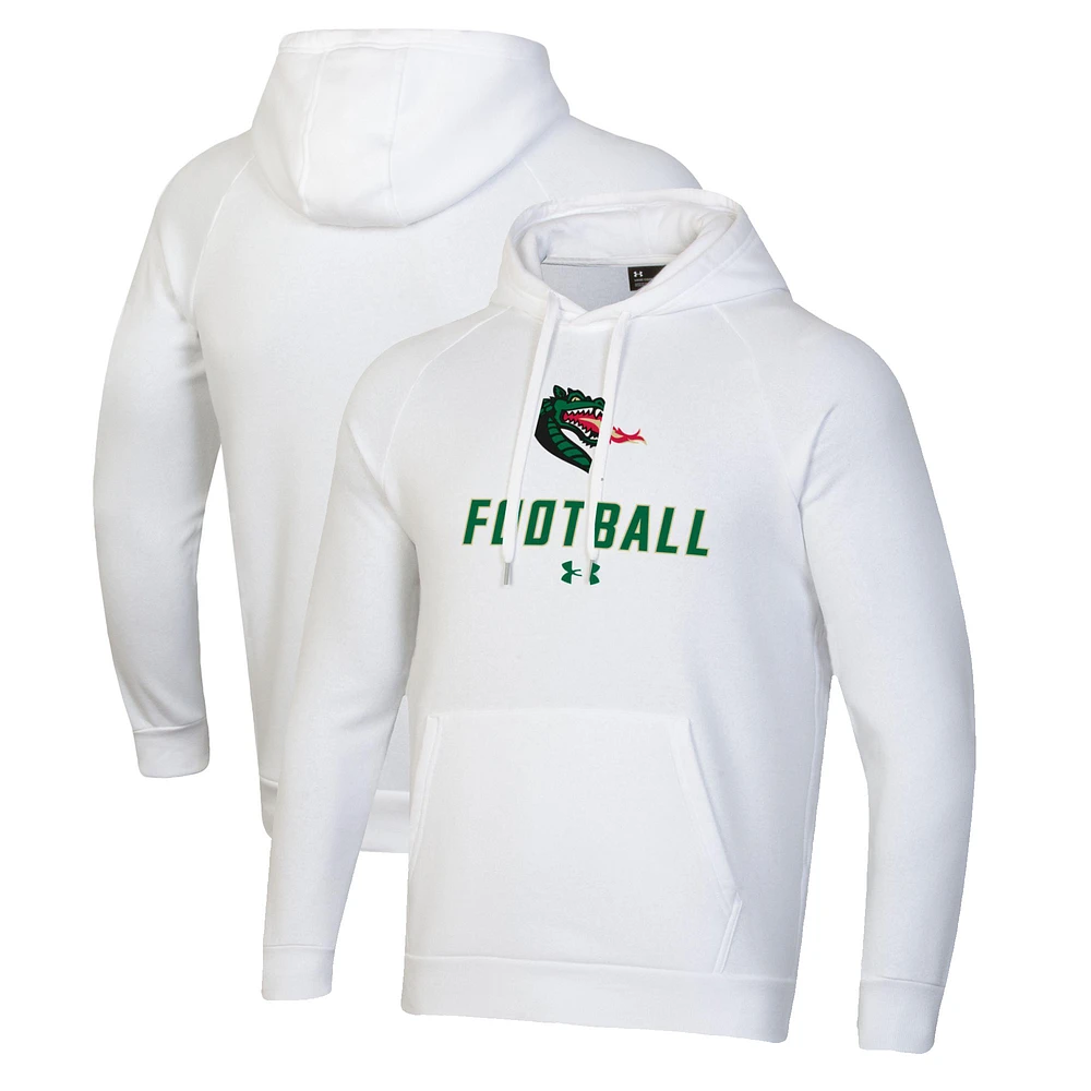 Men's Under Armour White UAB Blazers Football Rival Fleece Pullover Hoodie