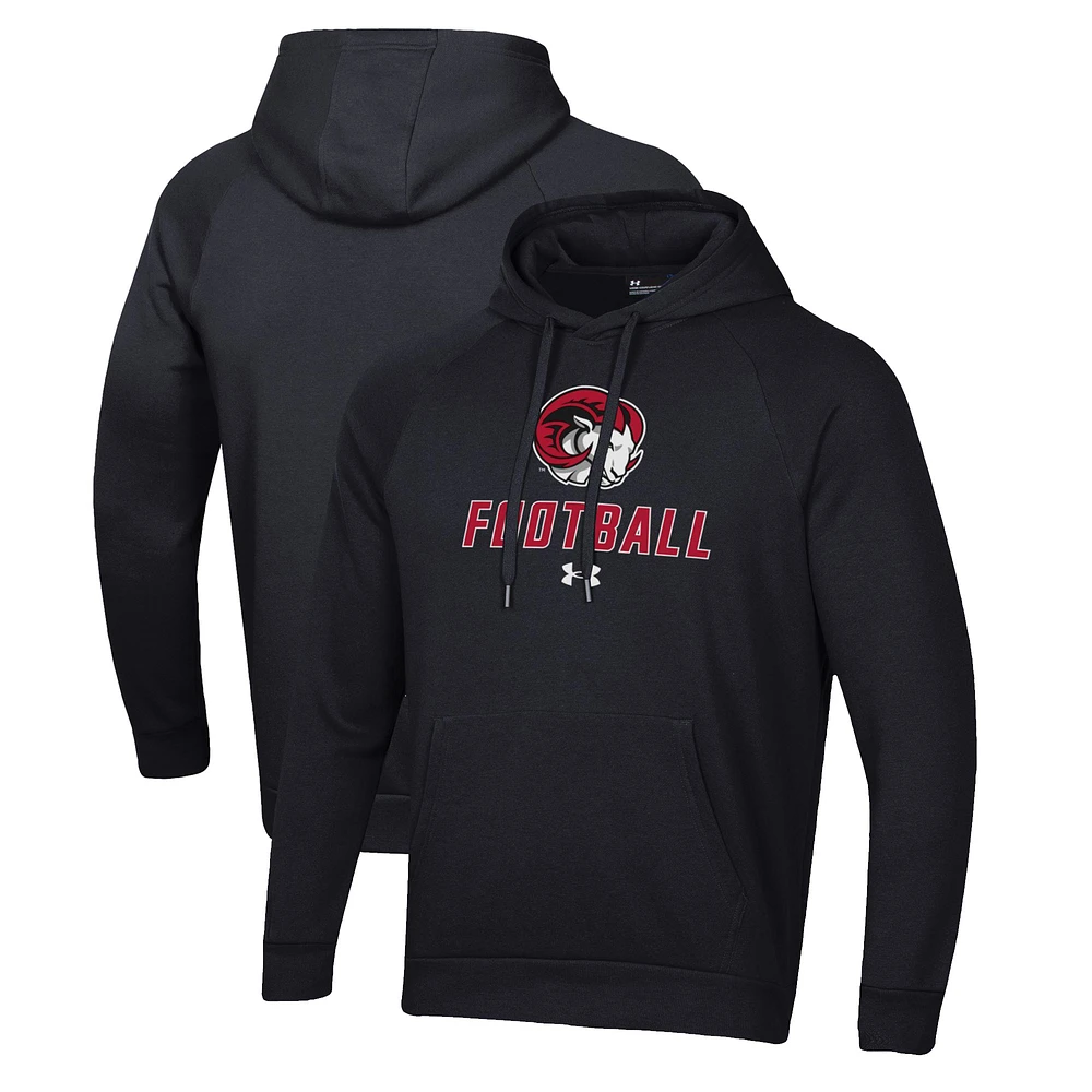 Men's Under Armour Winston-Salem State Rams Football Rival Fleece Pullover Hoodie
