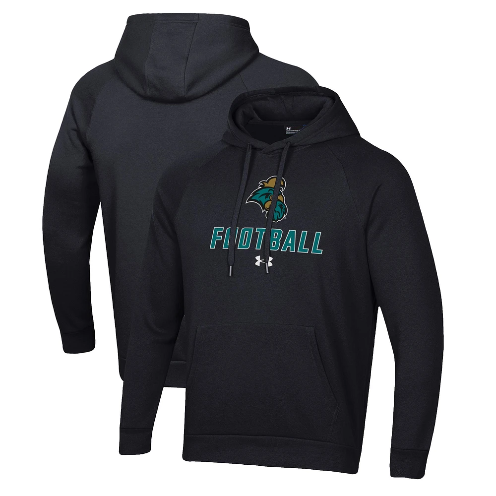 Men's Under Armour Coastal Carolina Chanticleers Football Rival Fleece Pullover Hoodie