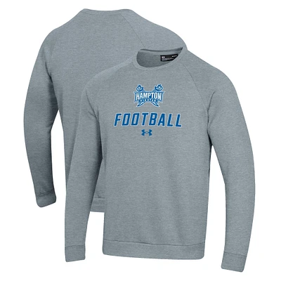 Men's Under Armour Grey Hampton Pirates Football Rival Fleece Raglan Pullover Sweatshirt