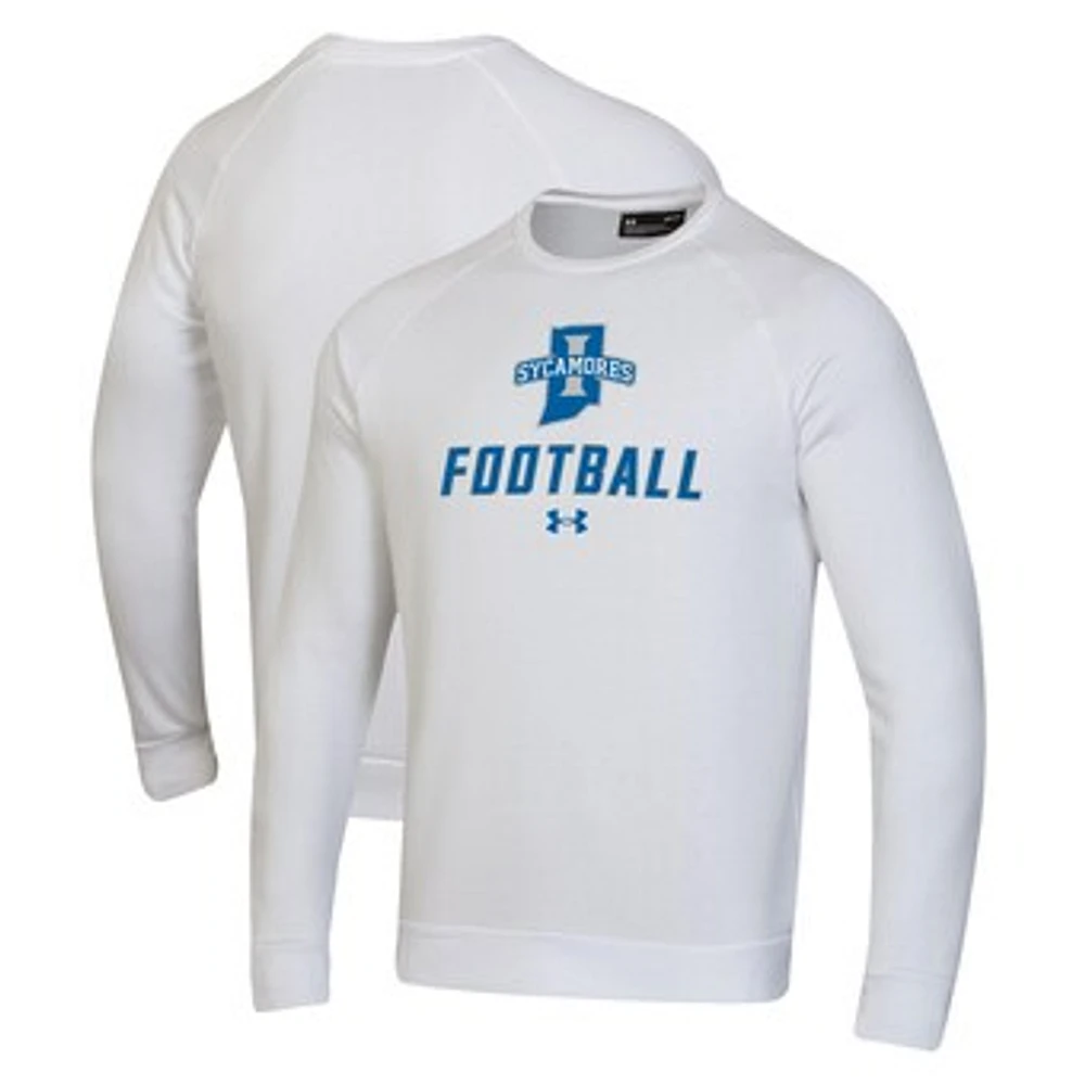 Men's Under Armour Indiana State Sycamores Football Rival Fleece Raglan Pullover Sweatshirt