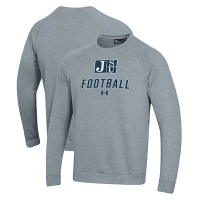 Men's Under Armour Grey Jackson State Tigers Football Rival Fleece Raglan Pullover Sweatshirt