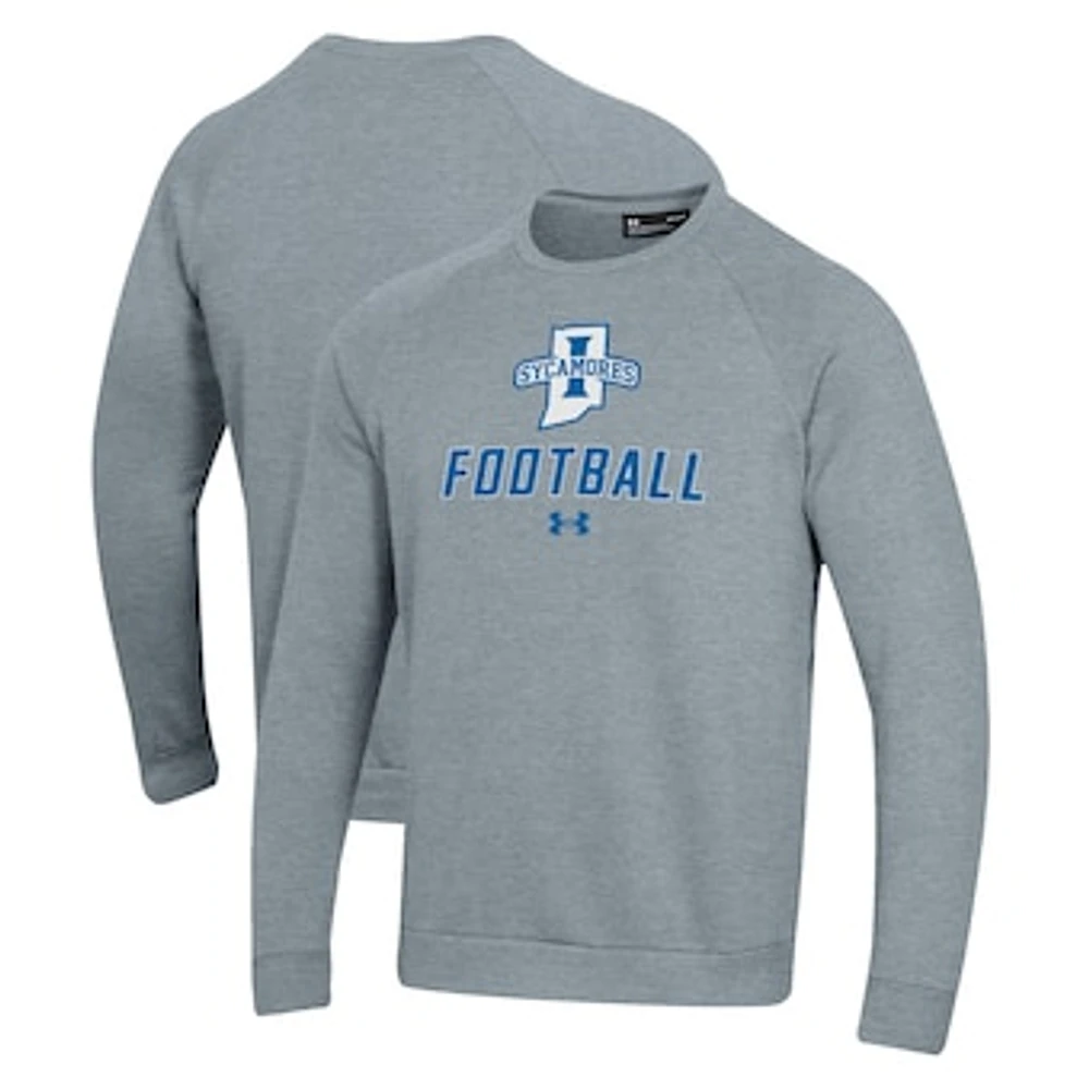 Men's Under Armour Indiana State Sycamores Football Rival Fleece Raglan Pullover Sweatshirt