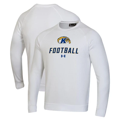 Men's Under Armour Kent State Golden Flashes Football Rival Fleece Raglan Pullover Sweatshirt