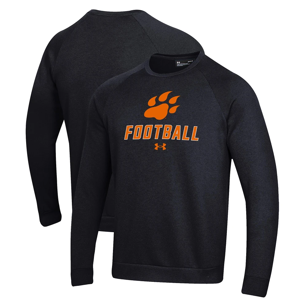 Men's Under Armour Sam Houston State Bearkats Football Rival Fleece Raglan Pullover Sweatshirt