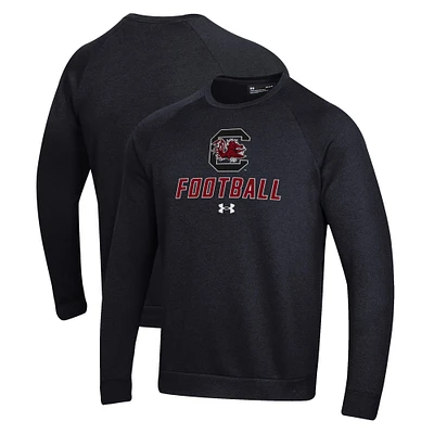 Men's Under Armour South Carolina Gamecocks Football Rival Fleece Raglan Pullover Sweatshirt