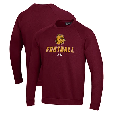 Men's Under Armour Maroon Minnesota Duluth Bulldogs Football Rival Fleece Raglan Pullover Sweatshirt
