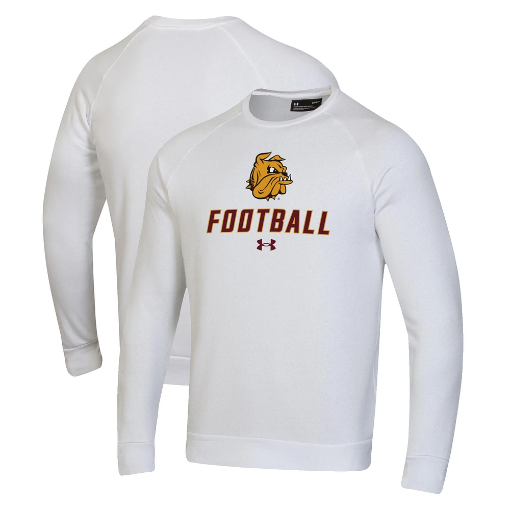 Men's Under Armour Minnesota Duluth Bulldogs Football Rival Fleece Raglan Pullover Sweatshirt