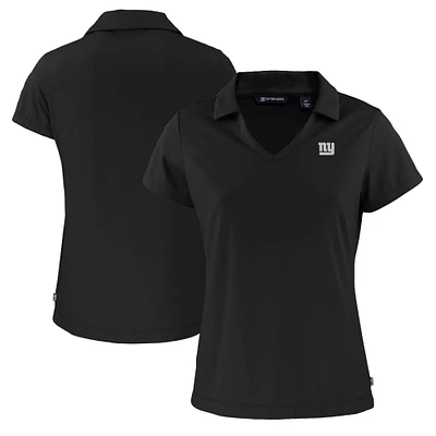 Women's Cutter & Buck Black New York Giants Daybreak Eco Recycled V-Neck Polo