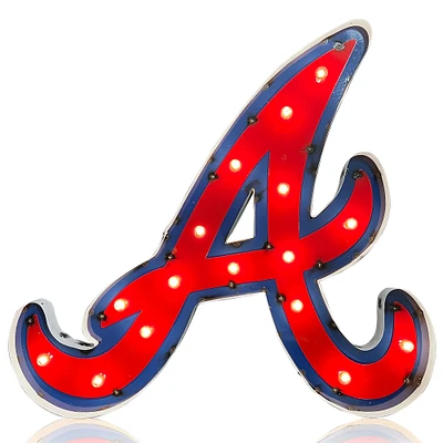 Imperial Atlanta Braves 27.5" x 29" Lighted Logo Recycled Metal Sign