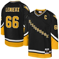 Youth Mitchell & Ness Mario Lemieux Black Pittsburgh Penguins / Captain Patch Power Play Player Jersey