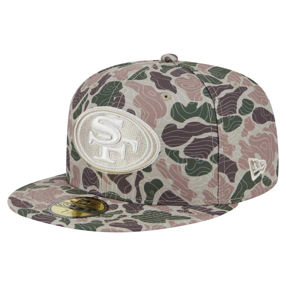 Men's New Era San Francisco 49ers Geo Camo 59FIFTY Fitted Hat