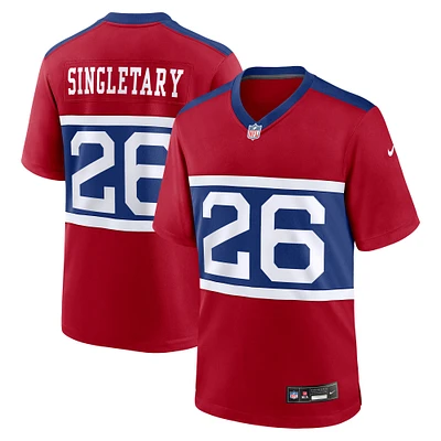 Youth Nike Devin Singletary Red New York Giants Game Jersey