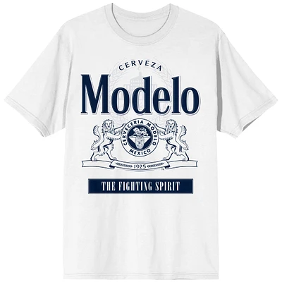 Men's White Modelo Fighting Spirit T-Shirt