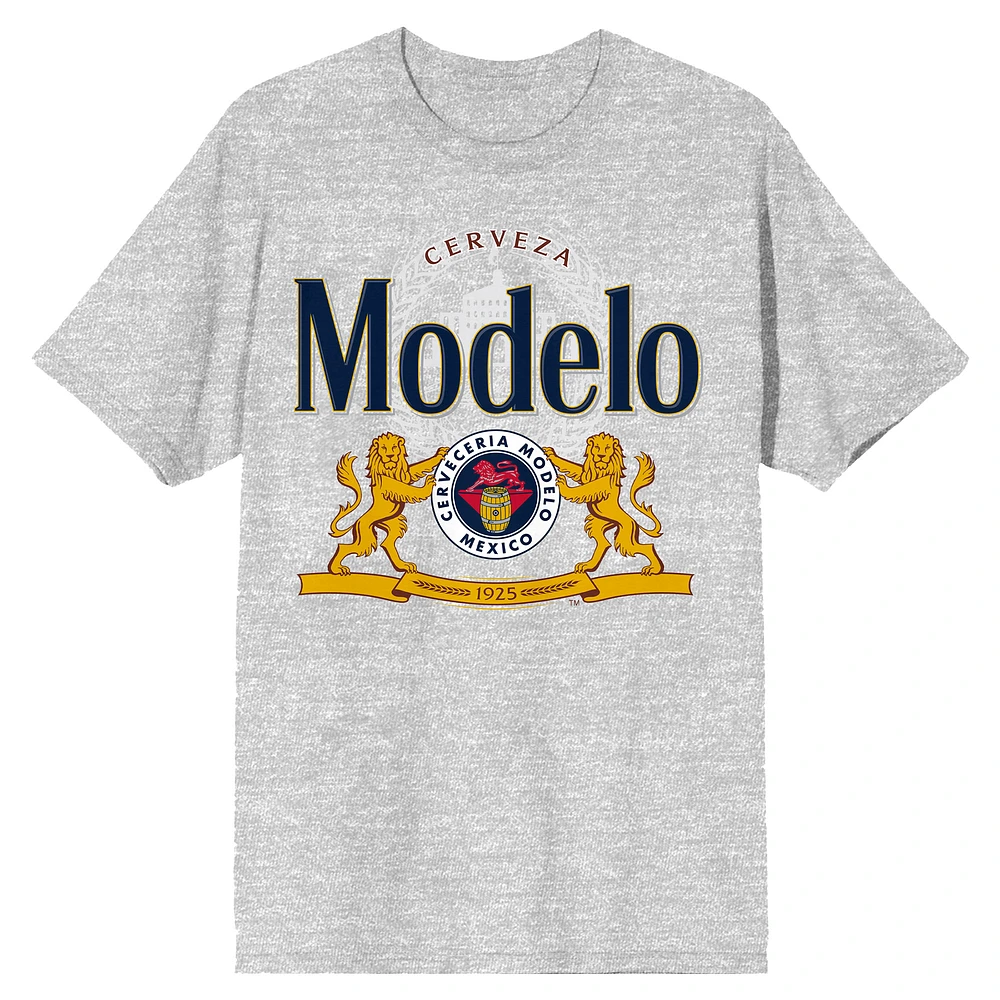 Men's Heather Gray Modelo Logo T-Shirt