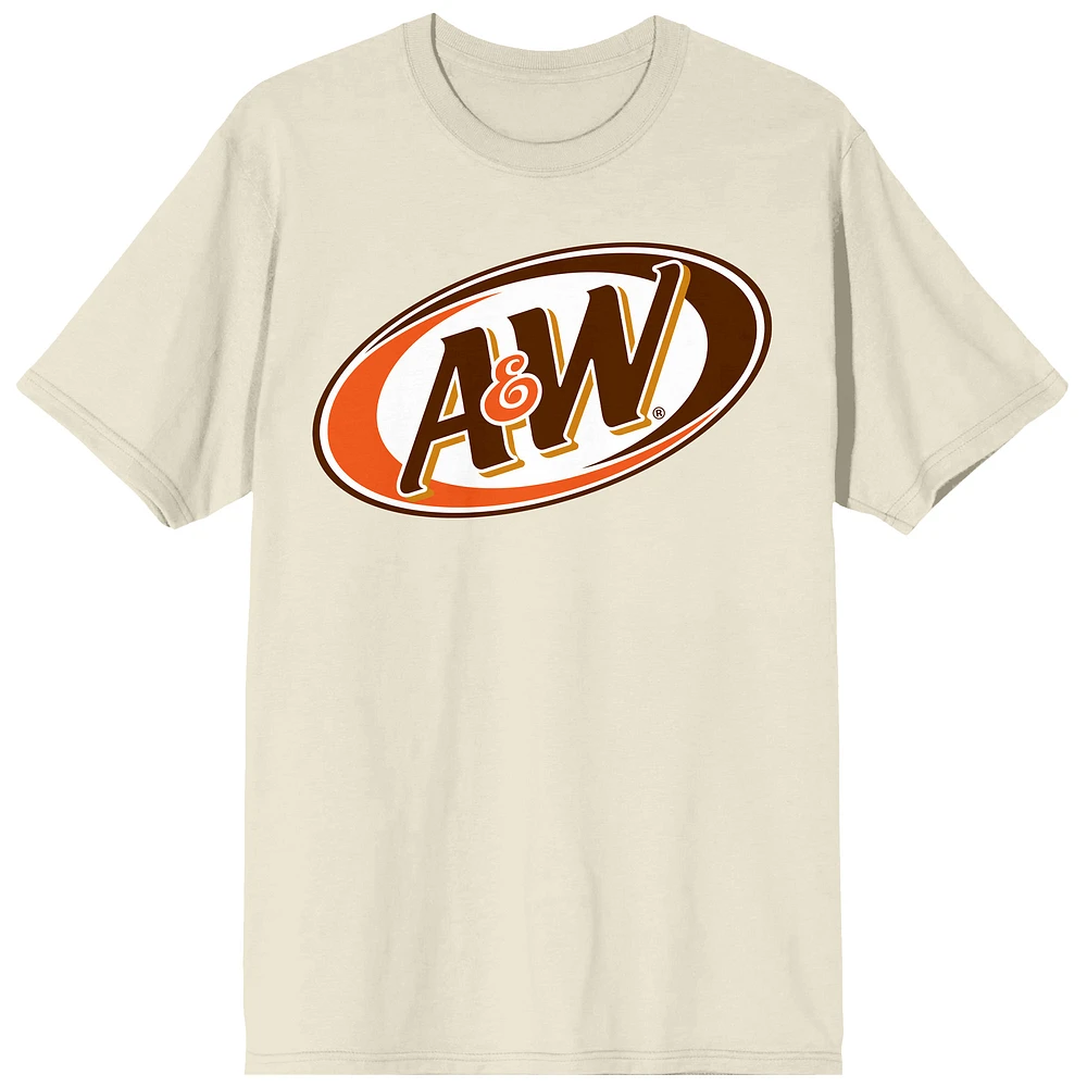 Men's Natural A&W Logo T-Shirt