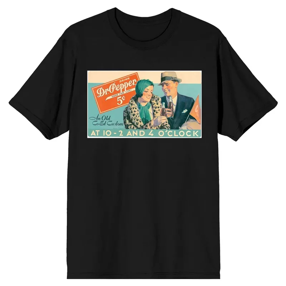 Men's Black Dr Pepper Advertisement T-Shirt