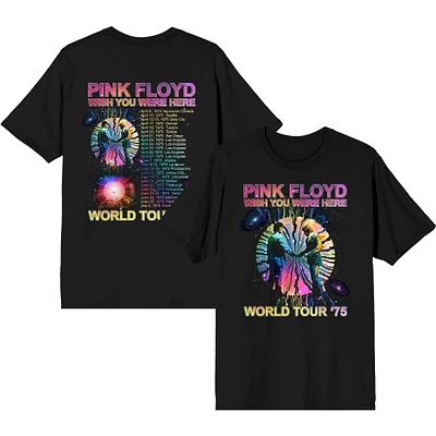 Men's Black Pink Floyd World Tour '76 T-Shirt