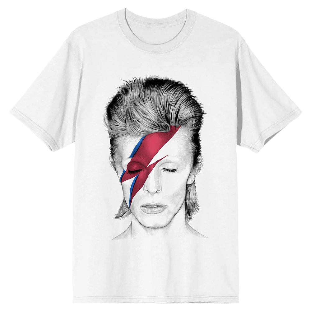 Men's White David Bowie Aladdin Sane T-Shirt