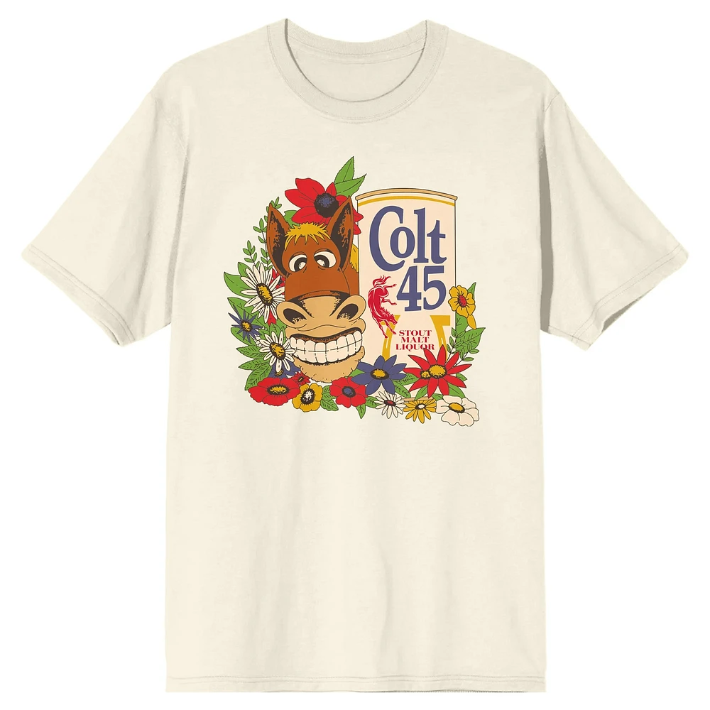 Men's Natural Colt 45 Donkey Floral T-Shirt
