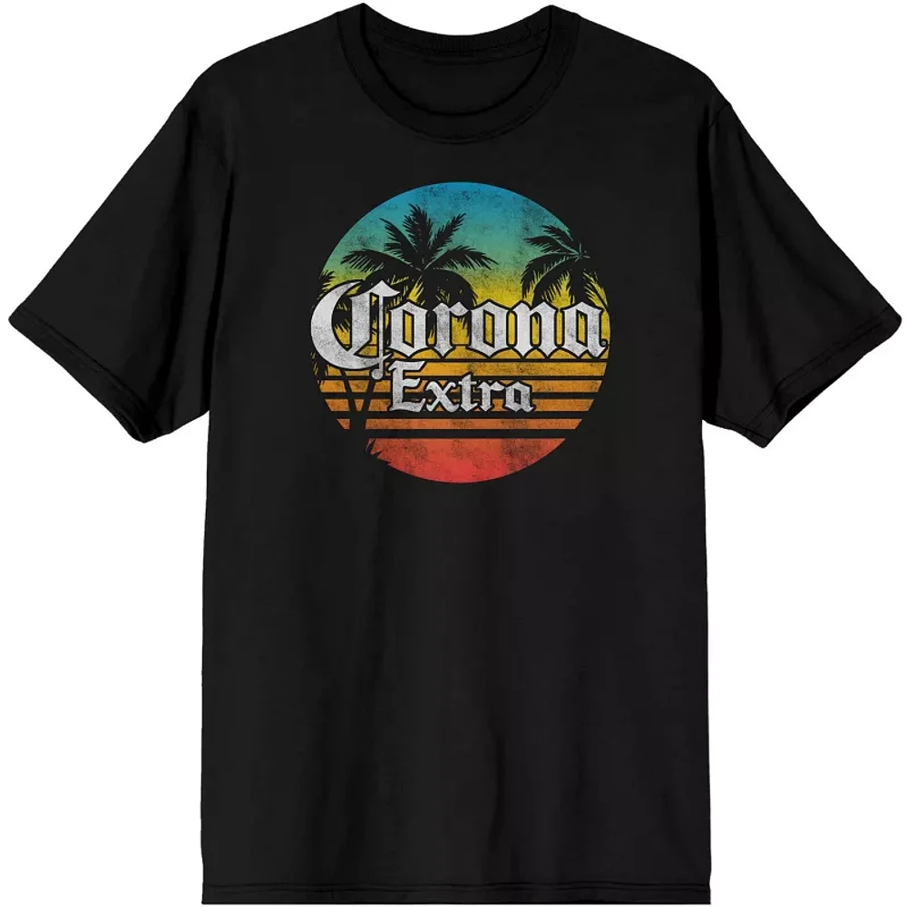 Men's Black Corona Gradient Logo T-Shirt