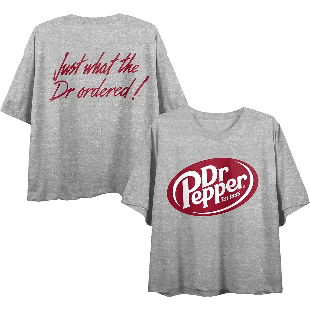 Women's Heather Gray Dr Pepper What The Ordered T-Shirt