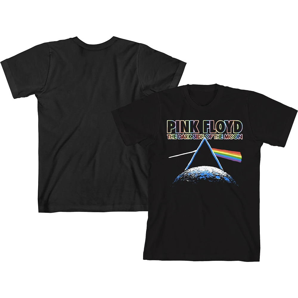 Youth Black Pink Floyd Rainbow Dark Side Of The Moon T-Shirt