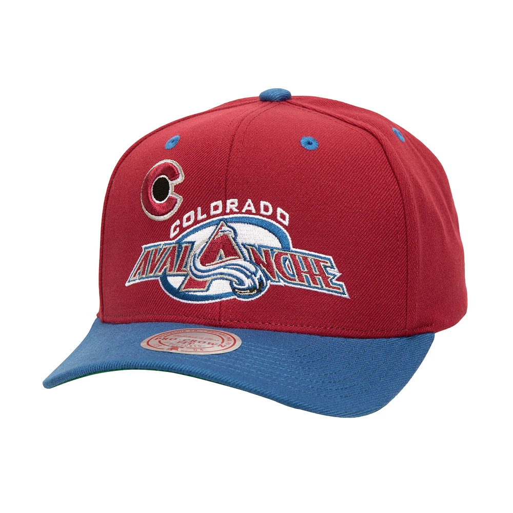 Men's Mitchell & Ness Black Colorado Avalanche All In 2.0 Pro Crown Adjustable Hat
