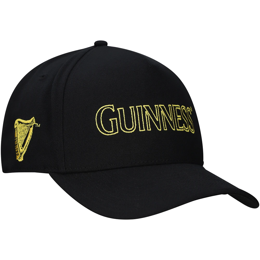 Men's Black Guinness A-Frame Snapback Hat