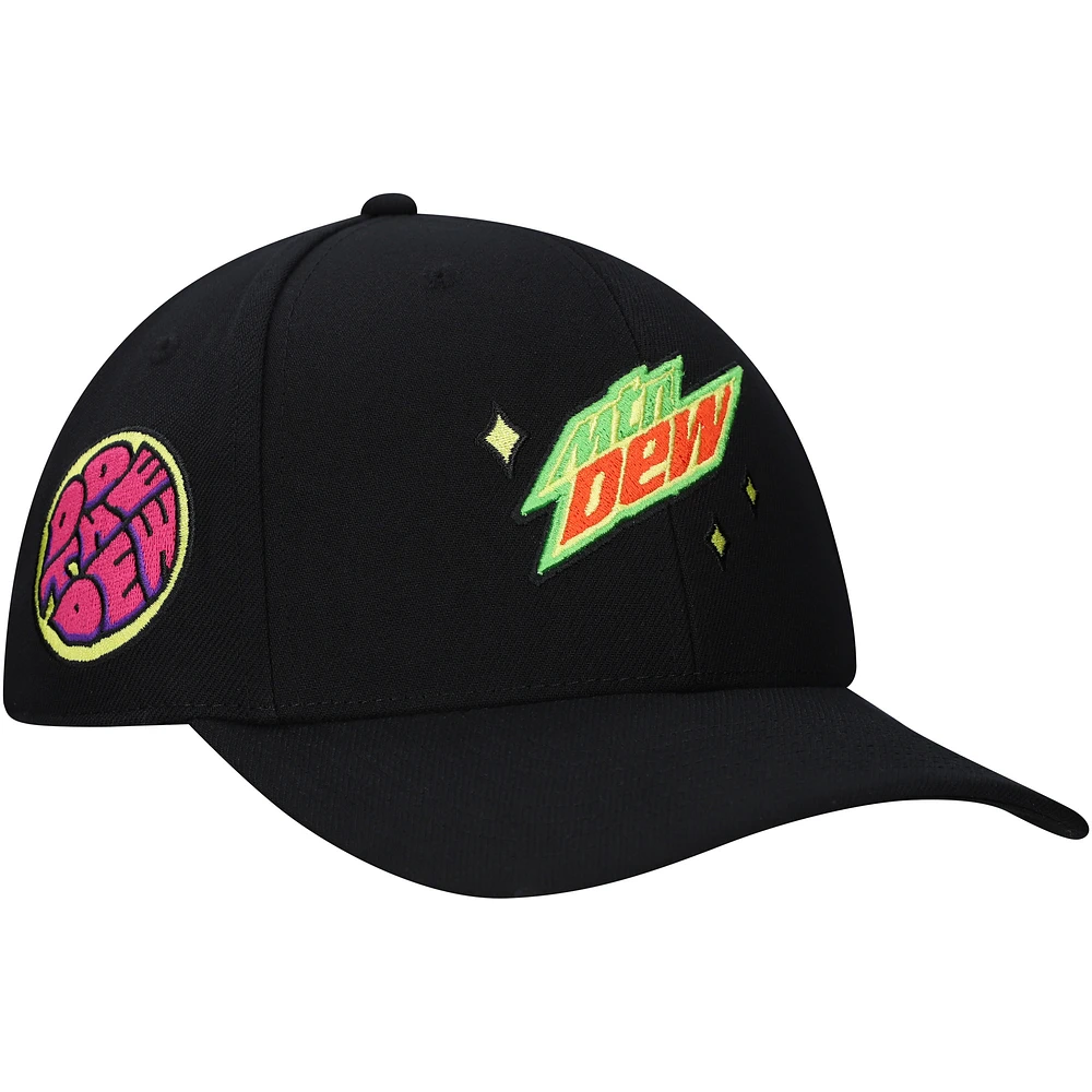 Men's Black Mountain Dew Dew The Dew Neon Adjustable Hat