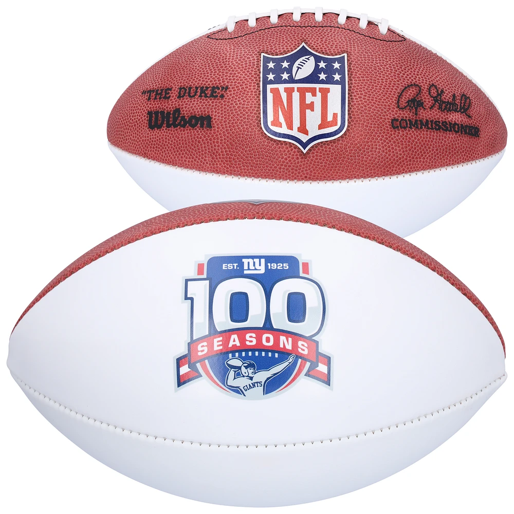 Wilson New York Giants 100th Season Logo White Panel Football