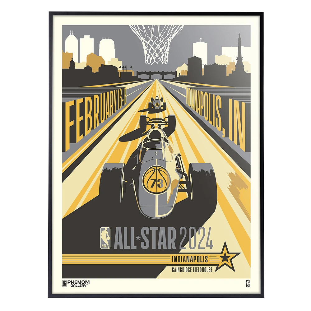 Phenom Gallery 2024 NBA All-Star Game 18" x 24" Deluxe Framed Serigraph