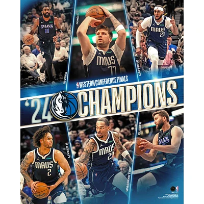 Dallas Mavericks Unsigned 2024 Western Conference Champions Stylized Photo