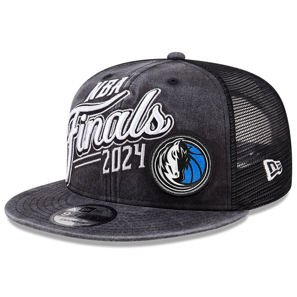 Men's New Era Black Dallas Mavericks 2024 Western Conference Champions Locker Room 9FIFTY Snapback Hat