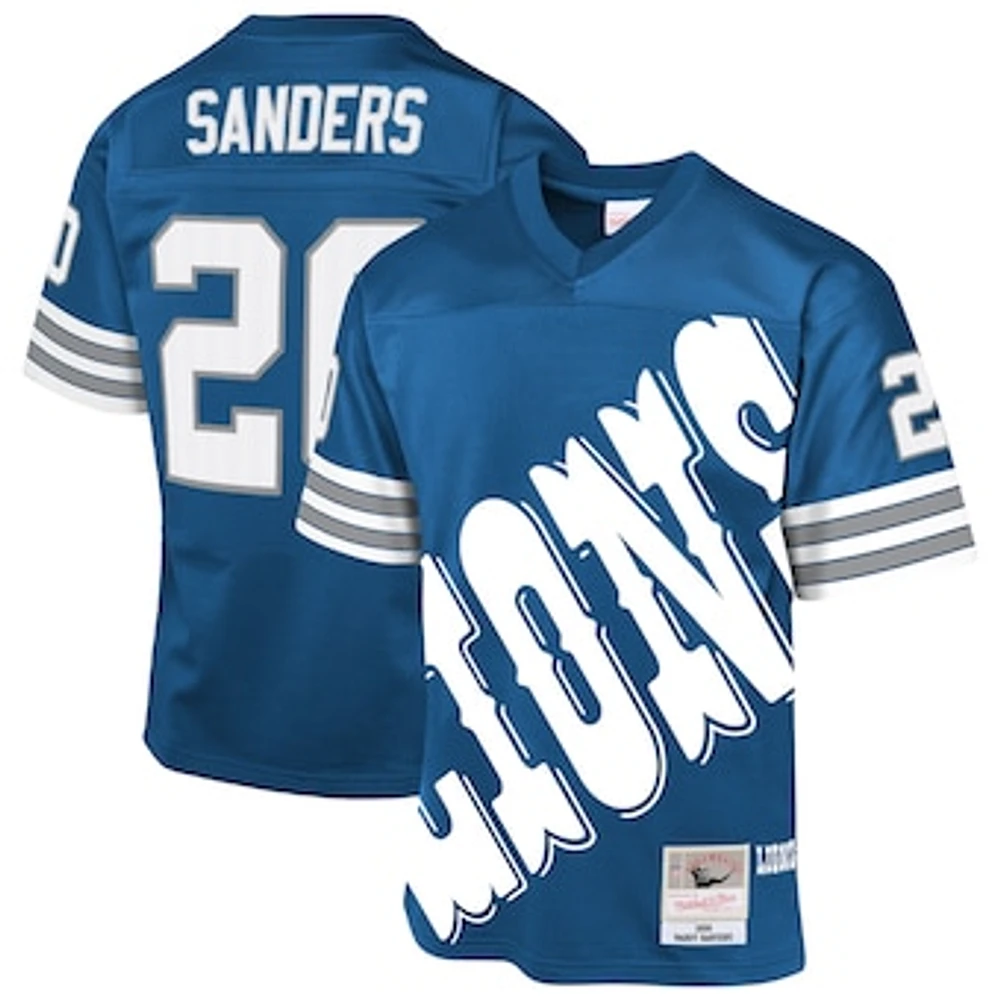 Youth Mitchell & Ness Barry Sanders Blue Detroit Lions 1996 Throwback Fashion Jersey