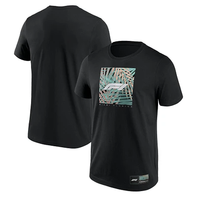 Men's Black Formula 1 Miami Palms Infill T-Shirt