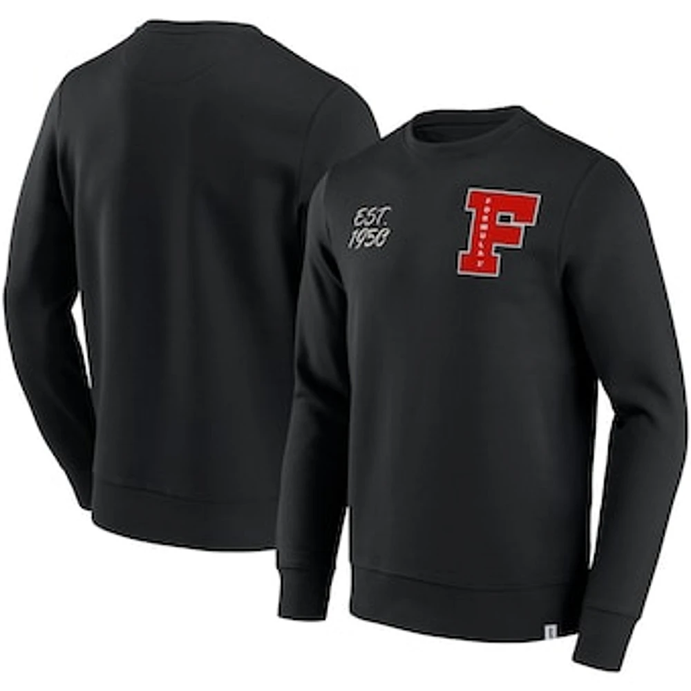 Men's Black Formula 1 Campus Icons Pullover Sweatshirt