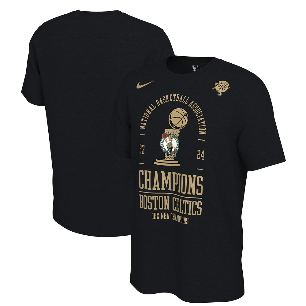 Men's Nike Black Boston Celtics 18-Time NBA Finals Champions Locker Room T-Shirt