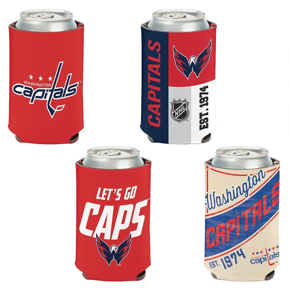 WinCraft Washington Capitals 4-Pack 12oz. Can Cooler Set