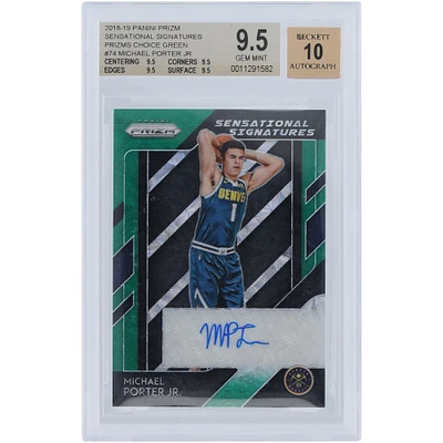Michael Porter Jr. Denver Nuggets Autographed 2018-19 Panini Prizm Choice Green Prizm #SS-MPJ #5/8 BGS Authenticated 9.5/10 Rookie Card - 9.5,9.5,9.5,9.5 Subgrades