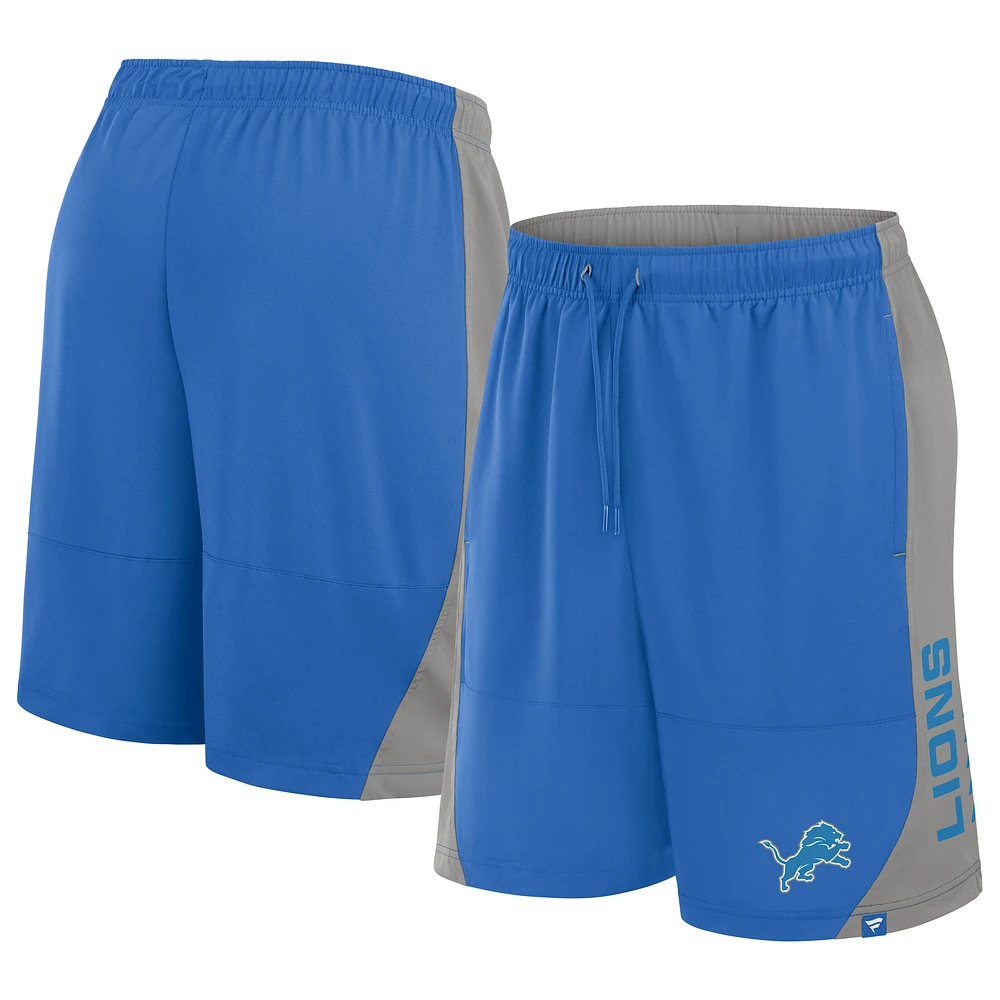 Men's Fanatics Blue Detroit Lions No Defense Shorts